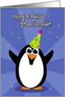 Happy Birthday Granddaughter, Party Hat Penguin Card