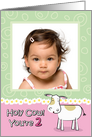 Holy Cow You’re 2 Birthday Customizable Photo Card
