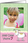 Holy Cow You’re 7 Birthday Customizable Photo Card