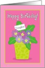 Happy Birthday Daughter Purple Violets Card