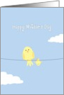 Happy Mother’s Day, Yellow Birds on Wire card