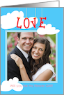 Flower Girl Wedding Request Love in the Air, Photo Card