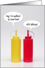 Let’s Catch Up, Friendship Humor, Ketchup Mustard Card