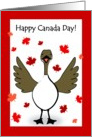 Canada Day, Canadian Goose & Maple Leaf Card