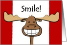 Canada Day, Canadian Flag, Happy Moose Card