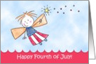 Fourth of July Cute Fairy Card