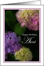 Happy Birthday Aunt, Pretty Hydrangia Card