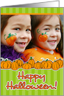 Fun Halloween Pumpkins Customizable Photo Card