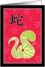 Year of the Snake Chinese New Year Colorful Card