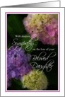 Deepest Sympathy Loss of Daughter, Lovely Painted Hydrangea Flowers card
