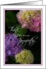 Thank You for Your Sympathy, Lovely Painted Hydrangea Flowers card