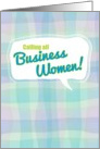 National Business Women’s Day, Fun Plaid Card