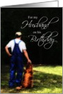 Husband Birthday, Country Man with Dog Card