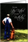 Step-Father Birthday, Country Man with Dog Card