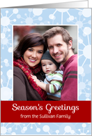 Season’s Greetings Snowflakes Customizable Photo Holiday Card