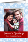 Season’s Greetings Snowflakes Customizable Photo Holiday Card