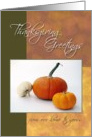 Thanksgiving Greetings, From Our Home to Yours, Tiny Pumpkins card