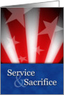 Veteran’s Day Service & Sacrifice, Graphic Flag Card