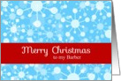 Merry Christmas Barber, Modern Graphic Snowflakes Card