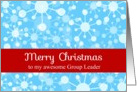 Merry Christmas Group Leader, Modern Graphic Snowflakes Card