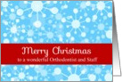 Merry Christmas Orthodontist, Modern Graphic Snowflakes Card