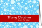 Merry Christmas Pet Sitter, Modern Graphic Snowflakes Card