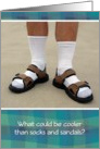 Socks and Sandals Birthday Card