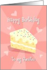 Happy Birthday to Sweetie, Cute Piece of Cake Card