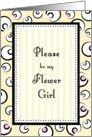Be my Flower Girl, Wedding Party Invitation, Circles & Stripes card