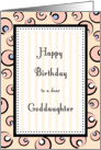 Goddaughter Birthday, Pink Bubbles & Stripes Card