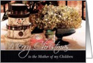 Merry Christmas to the Mother of my Children, Rustic Photo card