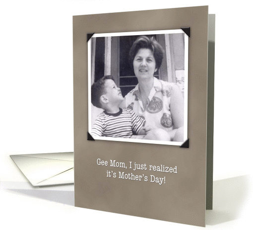 Cooking on Mother's Day, Humorous Vintage Photo card (1172436)