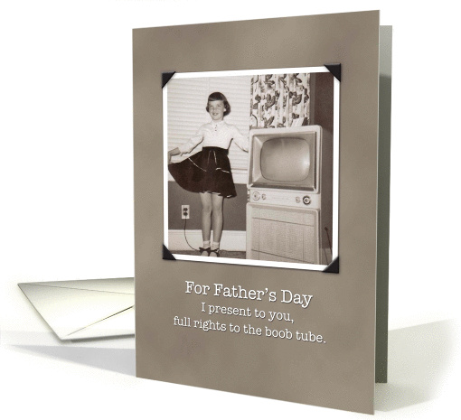Father's Day Humorous Retro Boob Tube card (1172502)