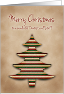 Merry Christmas Dentist, Scrapbook Style Tree card