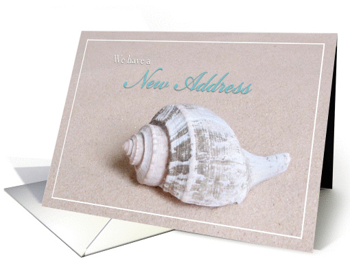 New Address Card with Sand & Seashell card (1319638)