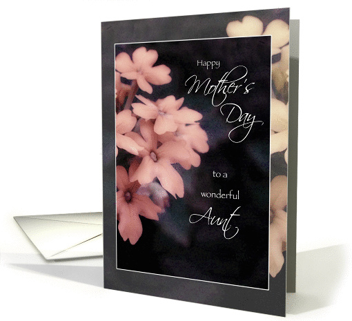 Mother's Day Card for Aunt, Peach Garden Phlox Flowers card (1320312)