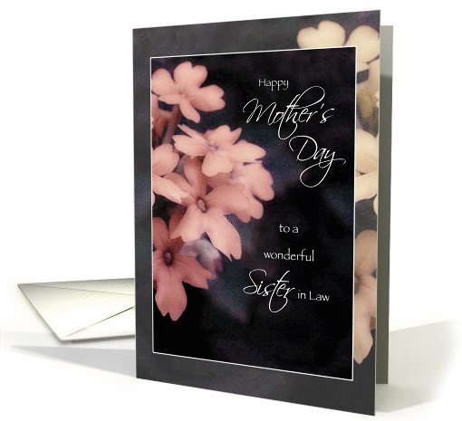 Mother's Day Card for Sister in Law, Peach Garden Phlox Flowers card