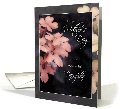 Mother's Day Card for Daughter, Peach Garden Phlox Flowers card