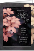 First Mother’s Day, Peach Garden Phlox Flowers card