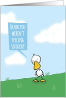 Get Well, Not Feeling So Ducky card