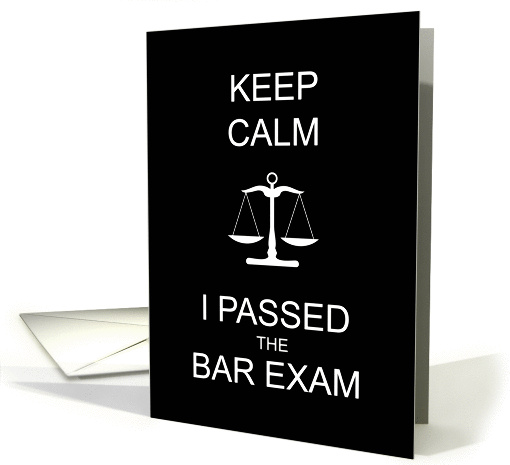 Keep Calm, I Passed The Bar Exam Announcement card (1332914)