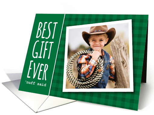 Best Gift Ever, Christmas Customizable Photo Thank You card (1333276)