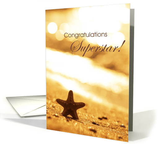 Congratulations Superstar! Starfish on Beach card (1340668)