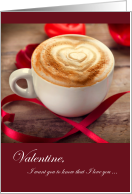 Valentine, I Love You A Latte card