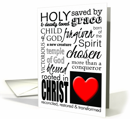 Valentine Card with Christian Word Collage card (1356144)