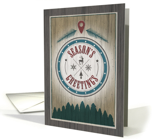Season's Greetings Rustic Wilderness Holiday card (1362102)