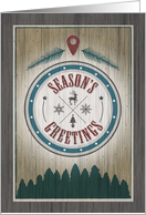 Season’s Greetings Rustic Wilderness Holiday Card