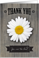 Thank You, Rustic Daisy on Weathered Wood card