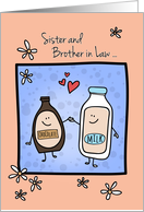 Sister & Brother in Law Anniversary, Made for Each Other card