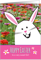 Hoppy Easter Sweet Girl, with Cute Bunny card